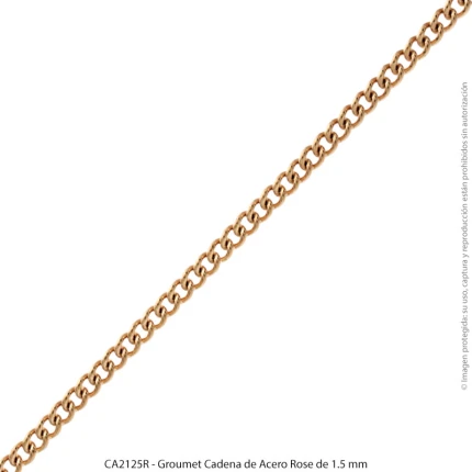 Groumet Cadena de Acero Rose de 1.5 mm
