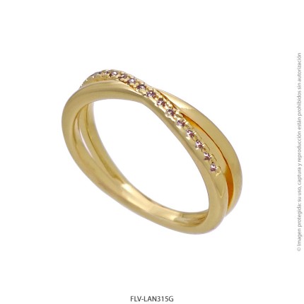 Anillo Forever Love Dorado LAN315G