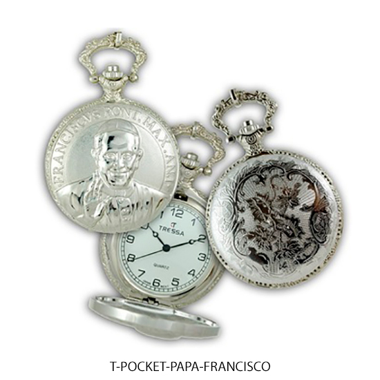 T-POCKET-PAPA-FRANCISCO.jpg Reloj de Bolsillo Tressa Papa Francisco - Imagen 1